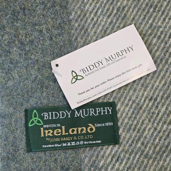 Biddy Murphy Pure New Wool Throw Blanket 51"x71" Woven In Ireland By John Hanley - Picture 2 of 3